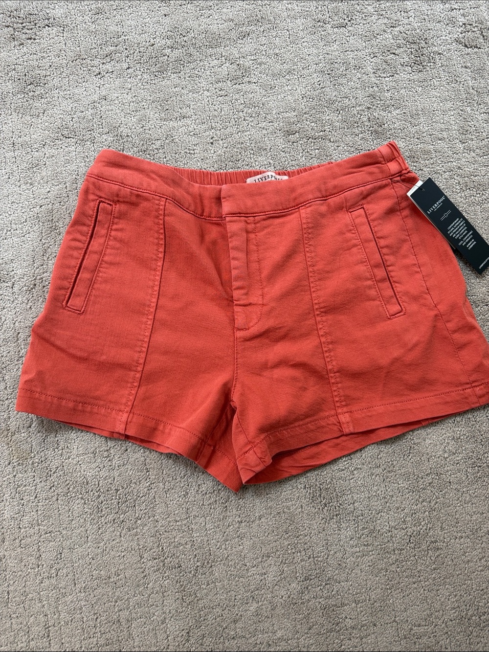 NWT! Liverpool Coral High-Waist Casual Shorts